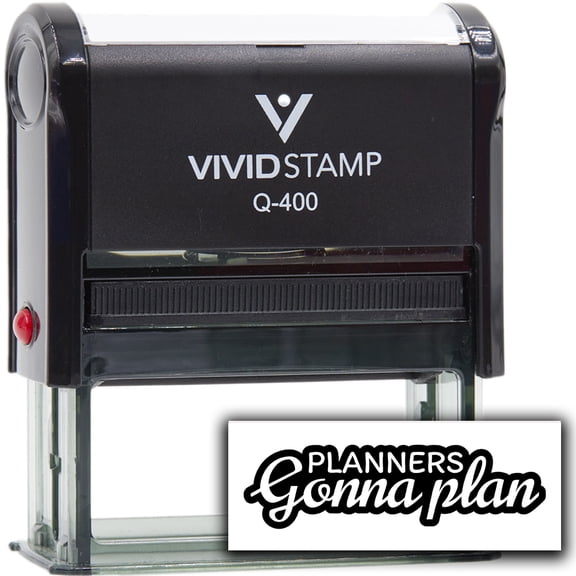 All Quality Planners Gonna Plan Self-Inking Rubber Stamp | Agenda Planning Stamps (Black Ink) - Q-400