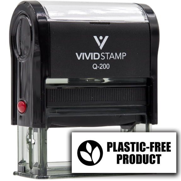 All Quality Plastic-Free Product Self-Inking Rubber Stamp (Black Ink) - Q-200