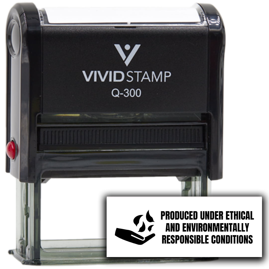 All Quality Produced under ethical and environmentally responsible conditions Self-Inking Rubber Stamp (Black Ink) - Q-300