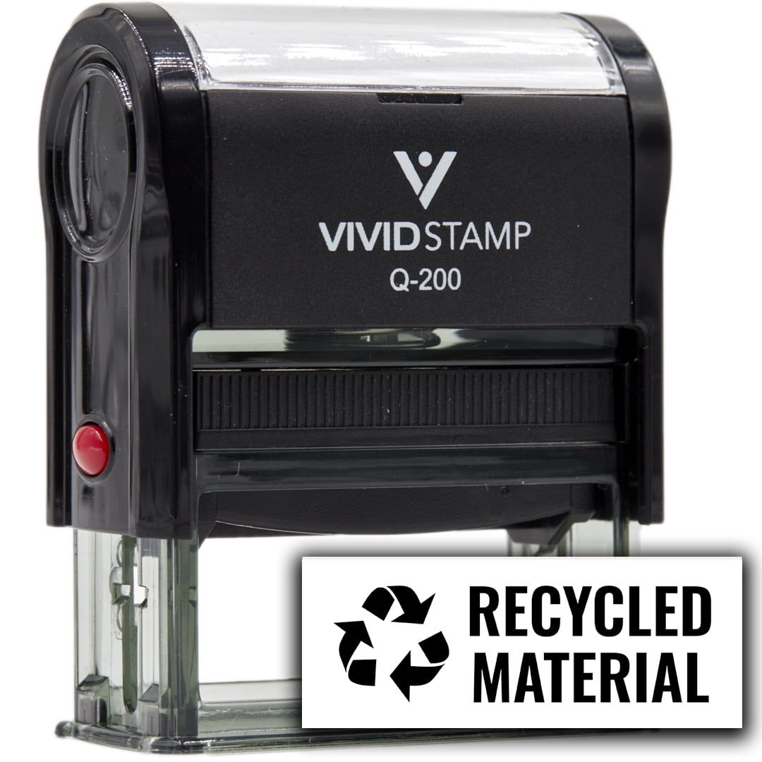 All Quality Recycled Material Self-Inking Rubber Stamp (Black Ink) - Q-200