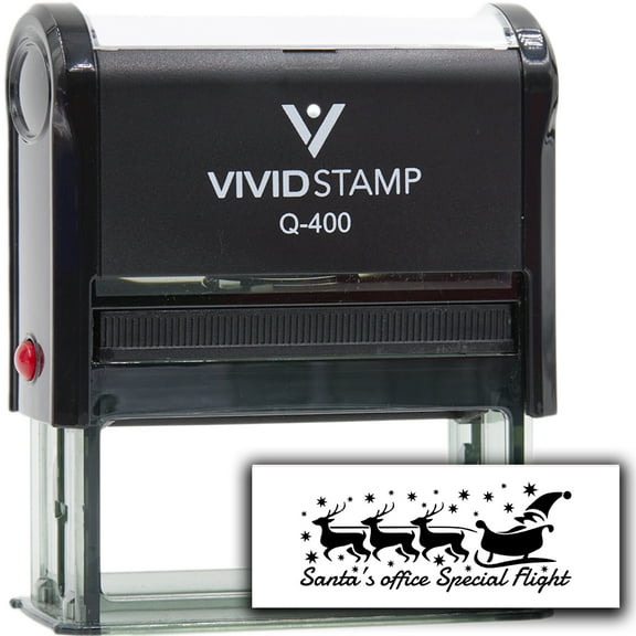 All Quality Santa's office Special Flight | Christmas Gift Stamp | Festive Season (Black Ink) - Q-400