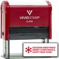 thumbnail image 1 of All Quality Seasons Greetings! Merry Christmas and Happy New Year! Self-Inking Rubber Stamp | Christmas Gift Stamp | Festive Season (Red Ink) - Q-400, 1 of 8