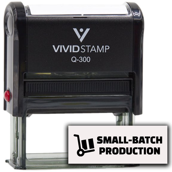 All Quality Small-Batch Production Self-Inking Rubber Stamp | Handcrafted Products (Black Ink) - Q-300