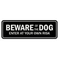thumbnail image 1 of All Quality Standard Beware Of The Dog Sign - Black - Large 3" X 9", 1 of 4
