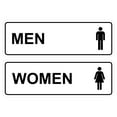 thumbnail image 1 of All Quality Standard Men Women Restroom Sign (Set of 2) - White - Large, 1 of 1