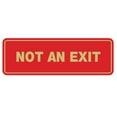 thumbnail image 1 of All Quality Standard Not An Exit Sign - Red / Gold - Small 2" X 6", 1 of 6