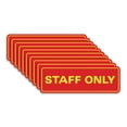 thumbnail image 1 of All Quality Standard Staff Only Wall or Door Sign | Easy Installation | Office Workplace Signs | Enhanced Security ‌ - Red/Yellow - Small (10 Pack), 1 of 8