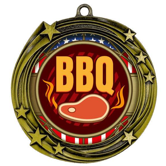 All Quality Stars Design BBQ Medal | Competition | High Quality Metal Medal - 1st, 2nd, 3rd Place - 15 Piece Set (5 Pack)