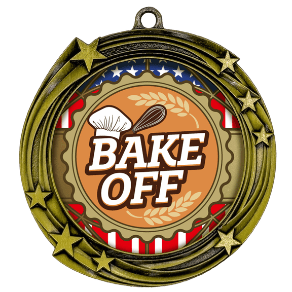 All Quality Stars Design Bake Off Medal | Competition | High Quality Metal Medal - 1st, 2nd, 3rd Place - 30 Piece Set (10 Pack)
