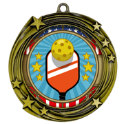 All Quality Stars Design Pickleball Medal - 1st, 2nd, 3rd Place - 30 Piece Set 10 Pack