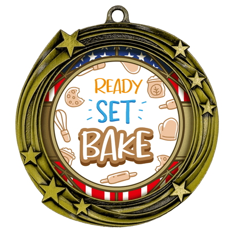 All Quality Stars Ready set Bake Medal | Competition | High Quality Metal Medal - 1st, 2nd, 3rd Place - 9 Piece Set (3 Pack)