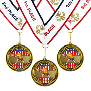 All Quality Tennis Wreath Design Medals - 1st, 2nd, 3rd Place - 9 Piece Set (3 Pack)