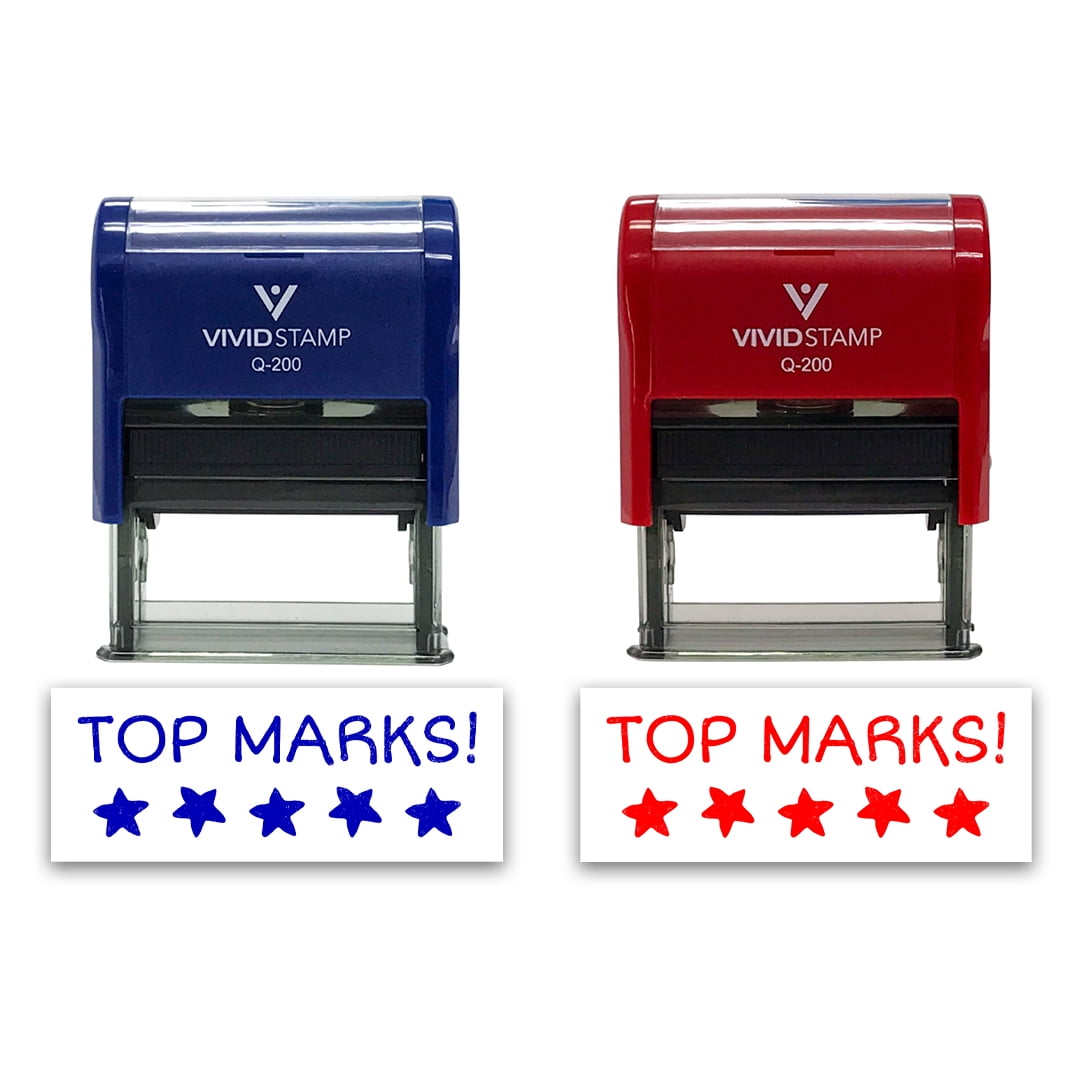 All Quality Top Marks! SelfInking Rubber Stamp Motivational Teacher