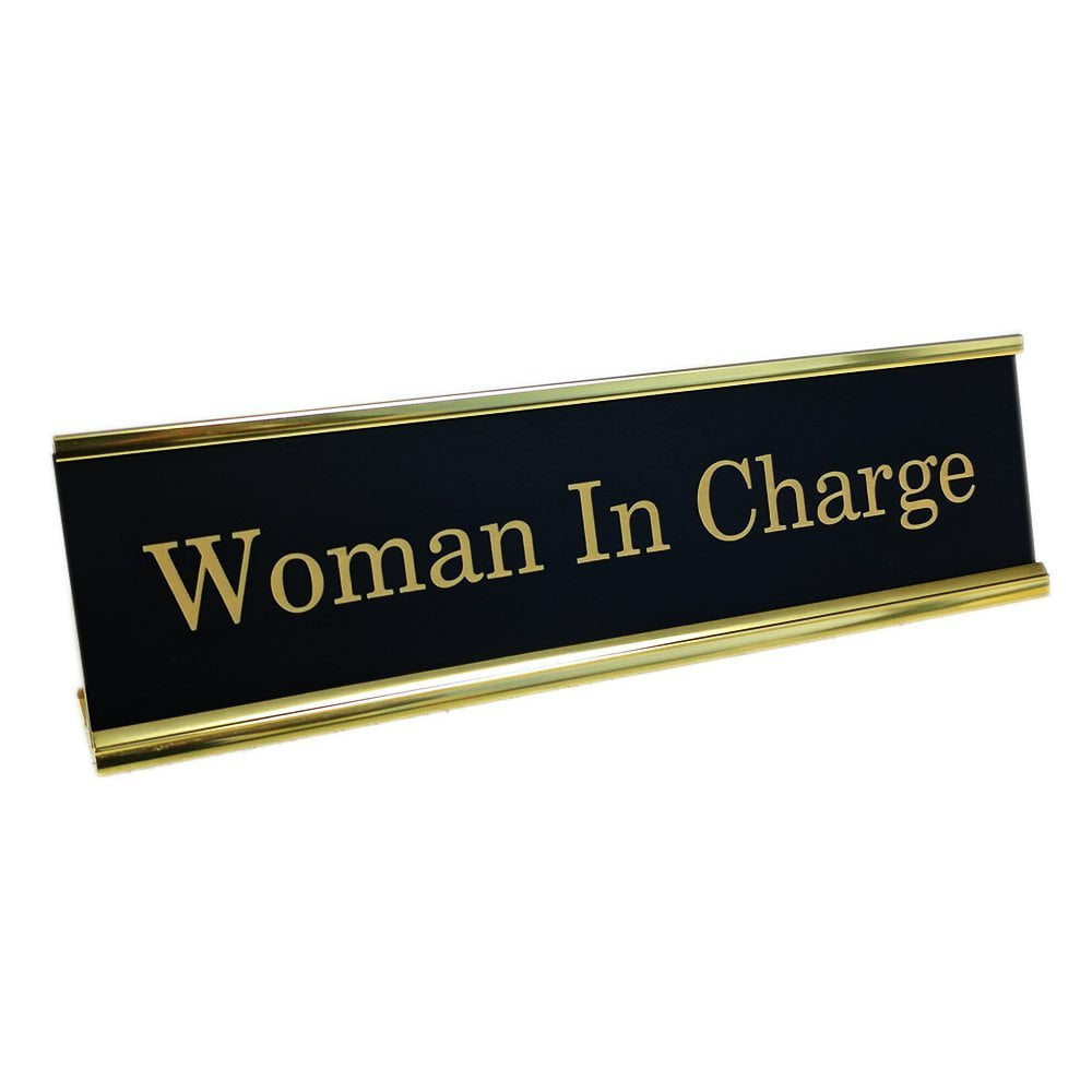 All Quality Woman In Charge - Desk Plate Gag Gift For Boss - Walmart.com