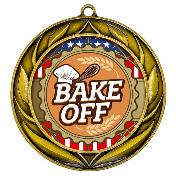 All Quality Wreath Design Bake Off Medal | Competition | High Quality Metal Medal - 1st, 2nd, 3rd Place - 30 Piece Set (10 Pack)