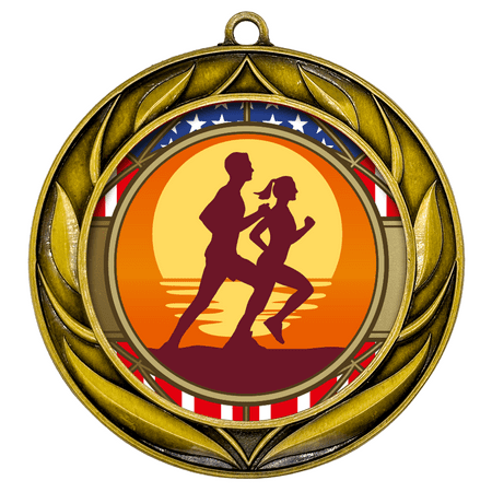 All Quality Wreath Design Running Medal | Competition | High Quality Metal Medal - 1st, 2nd, 3rd Place - 30 Piece Set (10 Pack)
