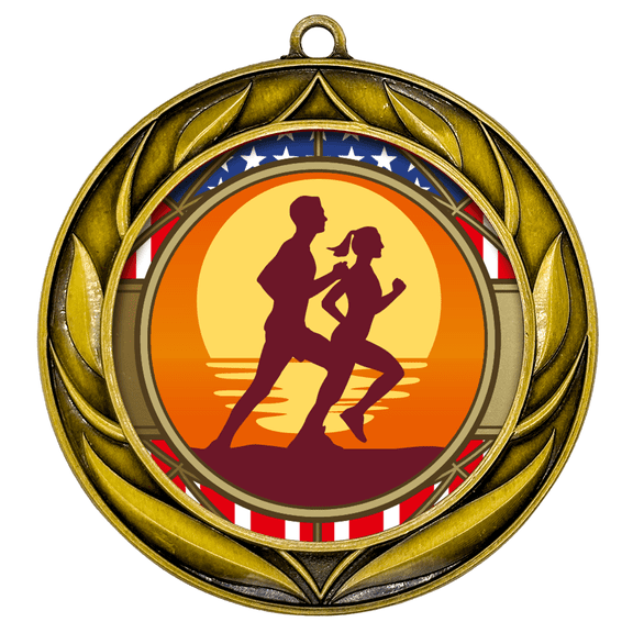 All Quality Wreath Design Running Medal | Competition | High Quality Metal Medal - 1st, 2nd, 3rd Place - 30 Piece Set (10 Pack)