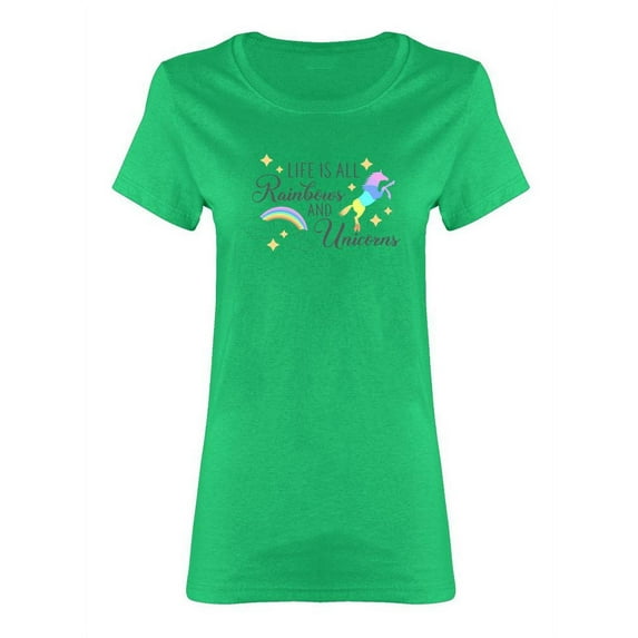 All Rainbows And Unicorns Shaped T-Shirt Women -Image by Shutterstock, Female XX-Large