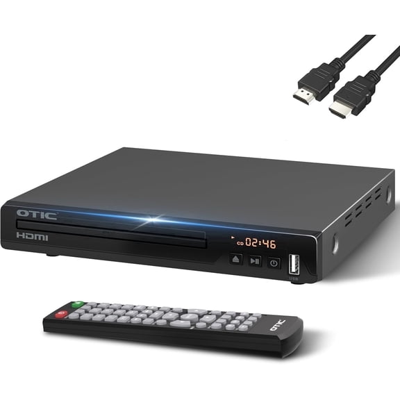 All Region HD DVD/CD Player, Metal Housing, Multi-Format with Usb, Dolby Digital, Includes HD Cable & Remote for TV/Home Stereo