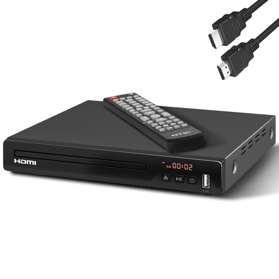 All Region Dolby HD DVD CD Player, Metal Housing, Multi Format USB Playback, HDMI Cable & Remote Control Included, for TV & Home Stereo System