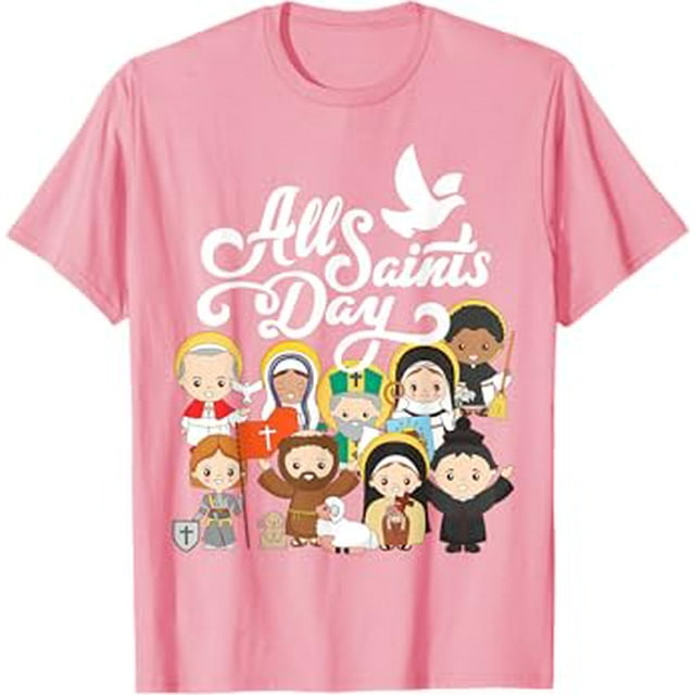 All Saints Day Kids Catholic St Francis Therese Joan of Arc TShirt