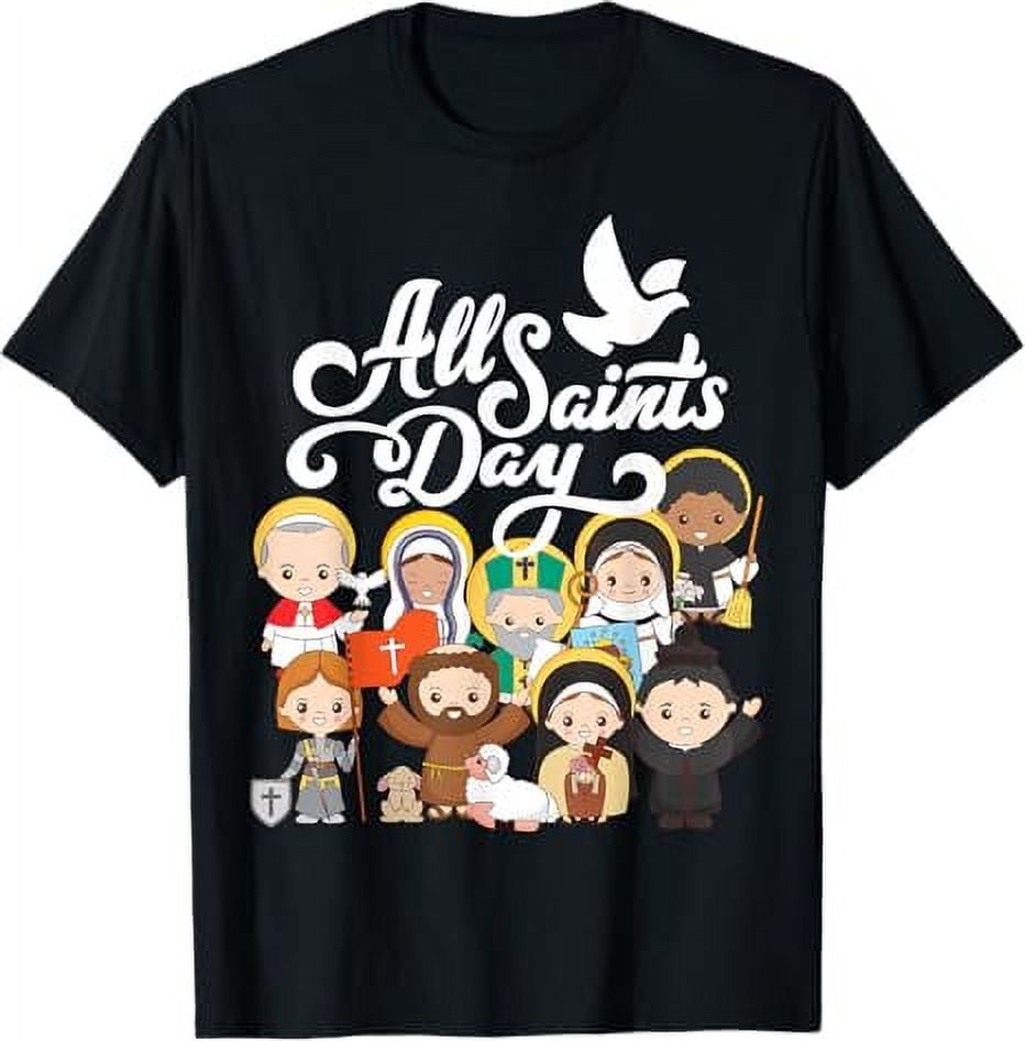 All Saints Day Kids Catholic St Francis Therese Joan of Arc TShirt