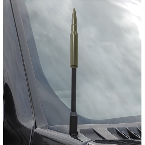 All Sales 6252GN Billet .50 Cal Antenna; Green; w/6.5 in. Mast;