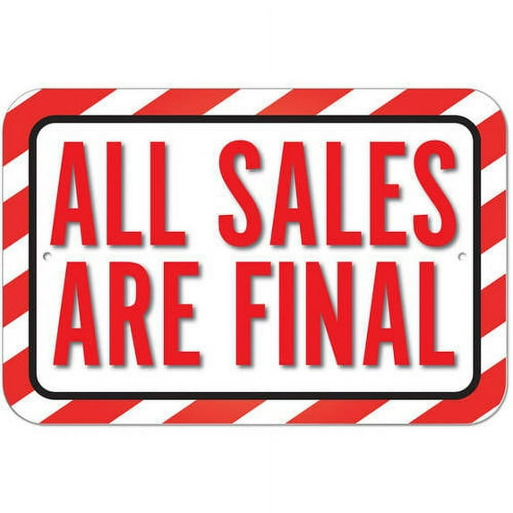 All Sales Are Final Sign