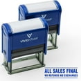 thumbnail image 1 of All Sales Final No Refunds No Exchanges Self Inking Rubber Stamp (Blue Ink) - Medium 2 Pack, 1 of 4