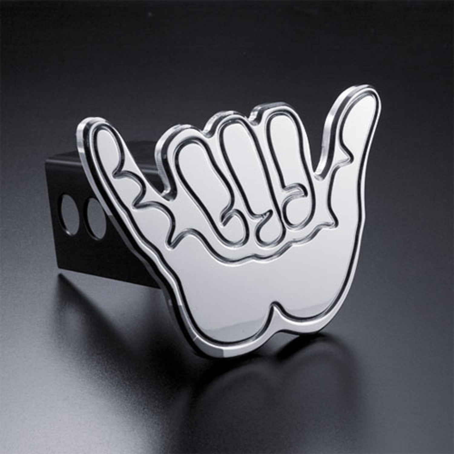 All Sales Manufacturing Hang Loose | Aluminum | Polished Trailer Hitch Cover AMI-1025