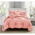 thumbnail image 1 of All Season 10-PIECE Bed in a Bag Sun Flower Collection Comforter Set Wrinkle Resistant Silky-Soft Includes Bed Sheet Set, King/CalKing , Dusty Rose, 1 of 2