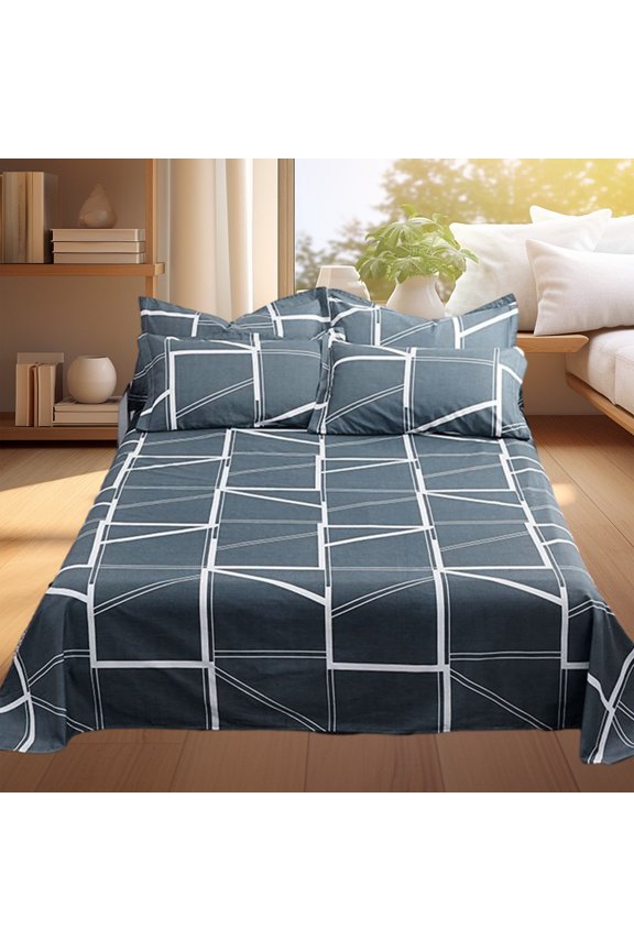 All-Season 3-Piece Microfiber Polyester Bedding Set Full Size Comforter & Pillowcases (47.2"x90.5") Soft,Breathable,Shrink & Fade Classic Multicolor