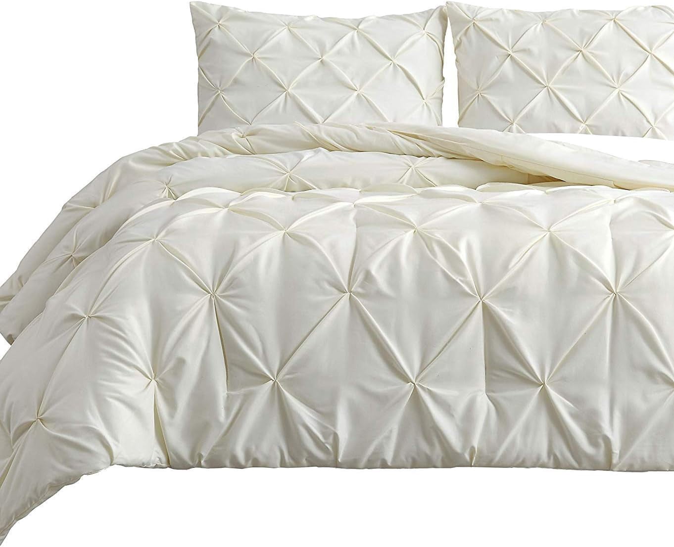 Premium Pinch Pleat Down Comforter - All-Season Duvet Insert, 500 GSM, 100% Egyptian Cotton Cover (Oversized King Plus 120x128)