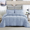 thumbnail image 1 of All Season Blue 3 Piece Queen Size Shabby Chic Down Alternative Comforter Set with Corner Tabs, 1 of 7