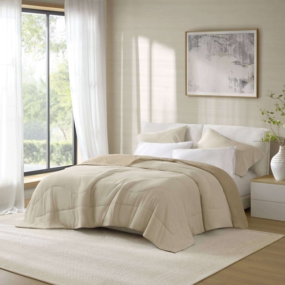 All Season Comforter 1-Piece Full/Queen Reversible Tencel Comforter Blanket,Linen,Cooling Comforter