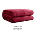 thumbnail image 1 of All-Season Double-Sided Flannel Blanket 15.7x39.4 Inch Lightweight Thermoregulating Throw Reversible Solid Color Office Nap Blanket Luxury Fleece(Wine), 1 of 1