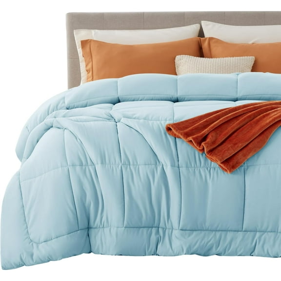 All Season Down Alternative Comforter, 100% Polyester Fill, Box Stitch Design, Duvet Insert with Corner Tabs, Multiple Sizes Bedding Comforter