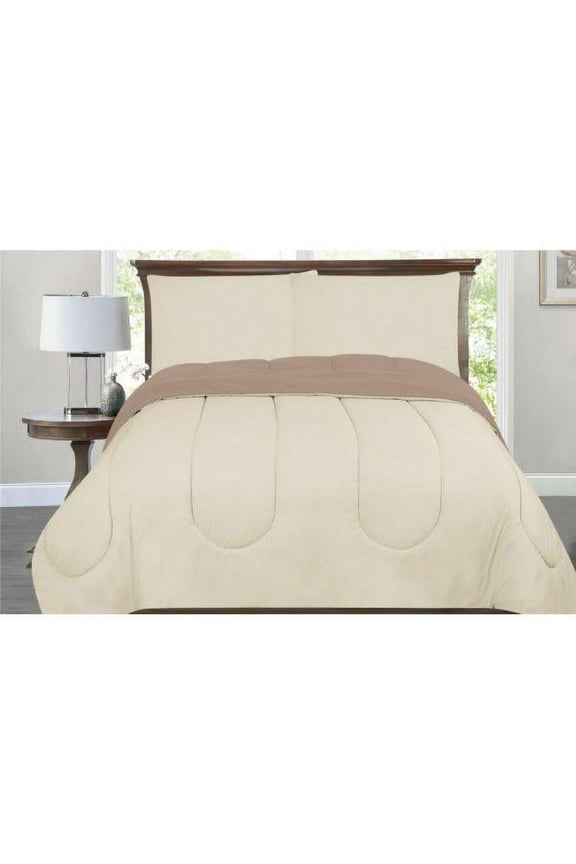 All-Season Down Alternative Reversible 2-Tone Comforter - 4 Colors