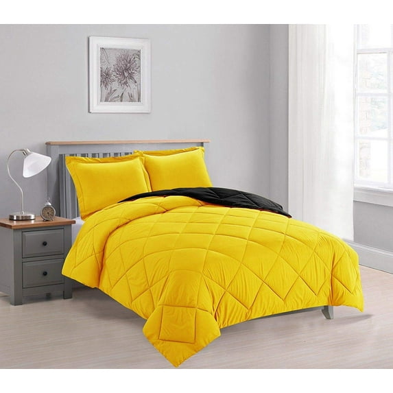 All Season Down Alternative Reversible 3-Piece Comforter Bedding Set
