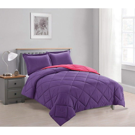 All Season Down Alternative Reversible 3-Piece Comforter Bedding Set
