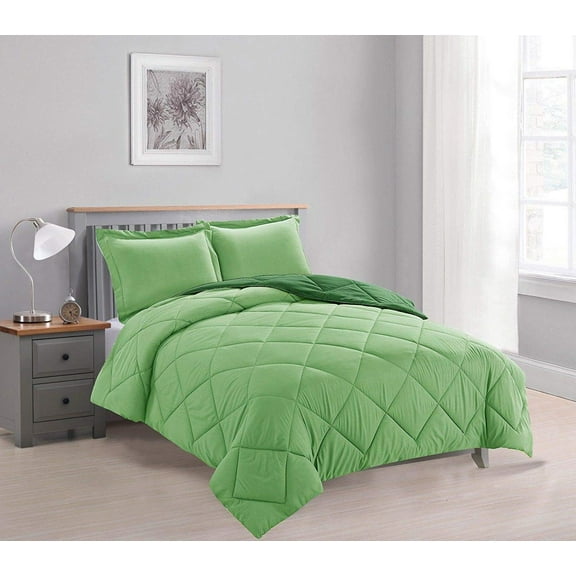 All Season Down Alternative Reversible 3-Piece Comforter Bedding Set