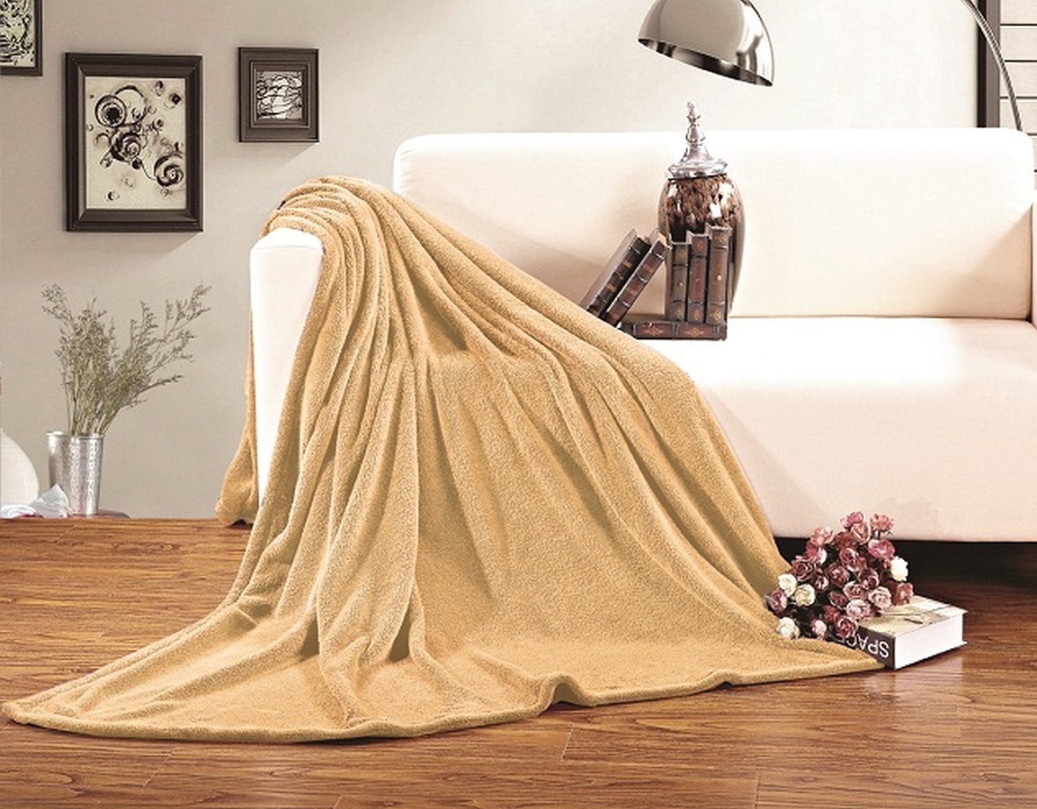 All Season Soft Plush Fleece Blanket, Twin/Twin XL Size, Chocolate