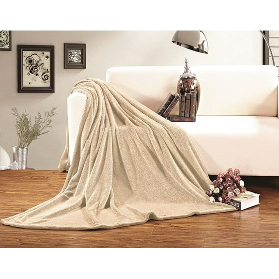 All Season FLEECE BLANKET All Sizes TwinTwin XL Cream