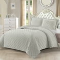 thumbnail image 1 of All Season Fluffy Velvet Mini Dots Quilted Embroidered Luxurious Soft Bedspread - Twin/Twin XL - Beige, 1 of 3