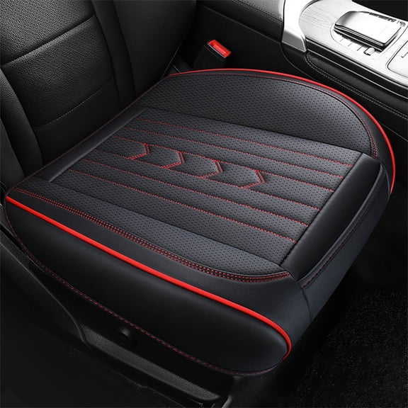 All-Season Fully Enclosed Car Seat Cushion - Leather Material with Breathable Feature, Functions as Seat Cover for Full Protection, Ideal for Daily Use & Long Drives, Universal for Most Vehicles
