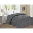 thumbnail image 1 of All Season Goose Down Alternative Double-Fill Comforter, Full/Queen , Gray, 1 of 1