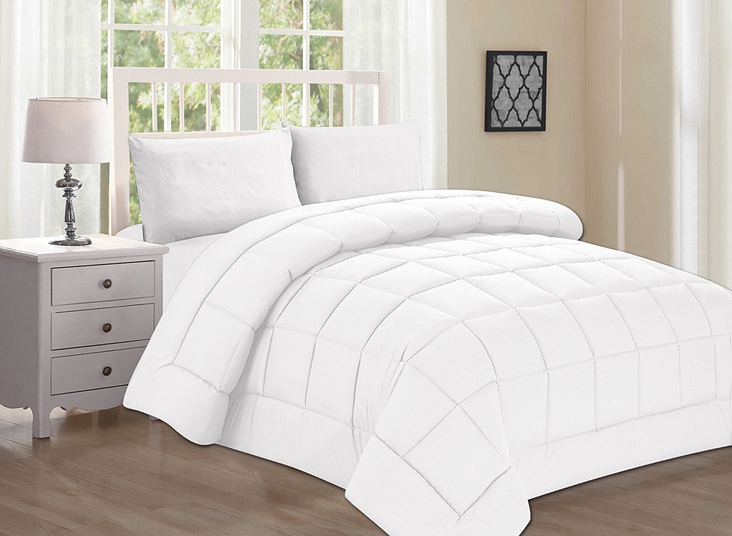 All Season Goose Down Alternative Double-Fill Comforter -, King/Cal King, White
