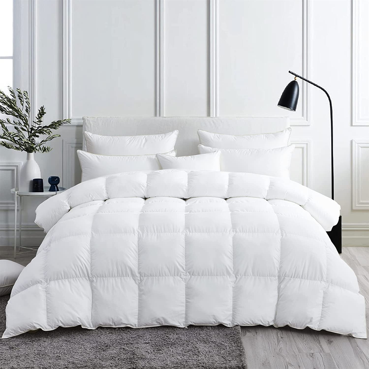 AllSeason Goose Down Feather Fiber Comforter King Size Duvet Insert