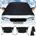 thumbnail image 1 of All-Season Half-Cover Car Snow Shield - 99.7*46.1in Universal Fit Car Cover for Snow, Sun, Dust Protection, Durable Weather-Resistant Material, Easy to Install & Store, for Vehicle Care, Green, 1 of 7