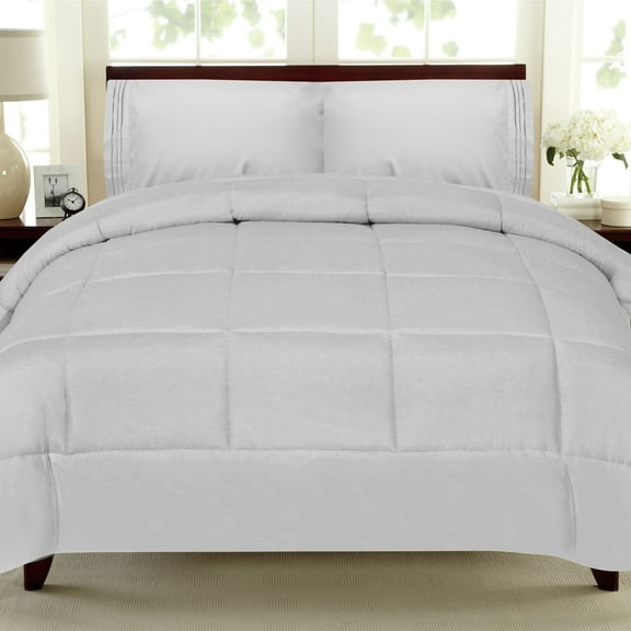 All Season Hypo-Allergenic Lightweight Down Alternative Comforter Silver